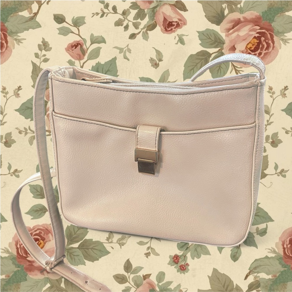 Crazy Horse Elegant Cream Shoulder Bag